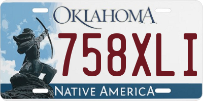 OK license plate 758XLI