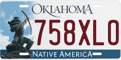 OK license plate 758XLO