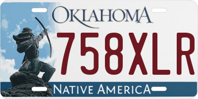 OK license plate 758XLR