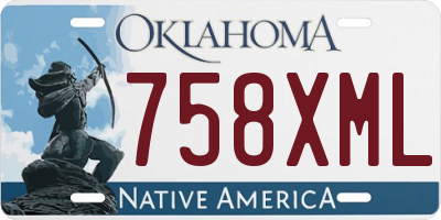 OK license plate 758XML
