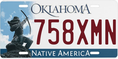 OK license plate 758XMN