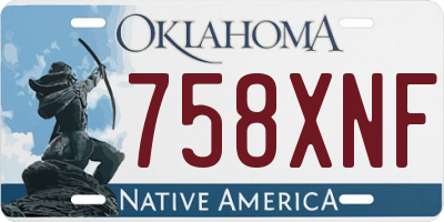 OK license plate 758XNF