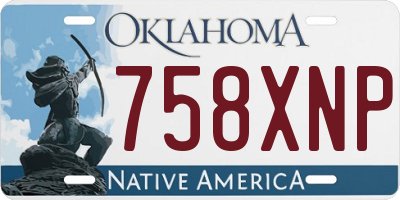 OK license plate 758XNP