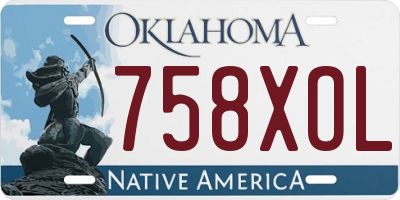 OK license plate 758XOL