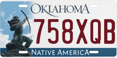 OK license plate 758XQB