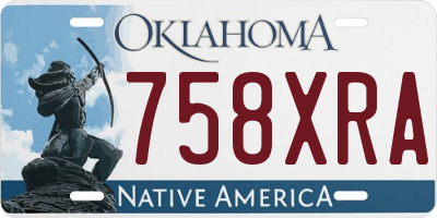 OK license plate 758XRA