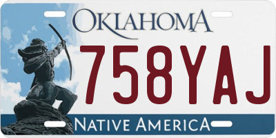 OK license plate 758YAJ