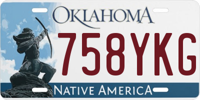 OK license plate 758YKG