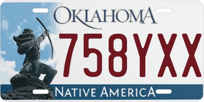OK license plate 758YXX