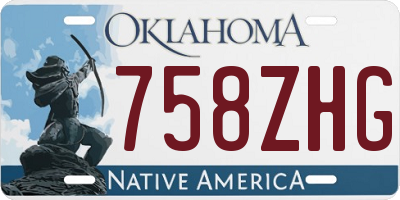 OK license plate 758ZHG