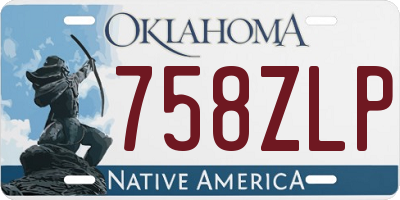 OK license plate 758ZLP