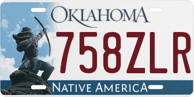 OK license plate 758ZLR