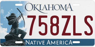 OK license plate 758ZLS