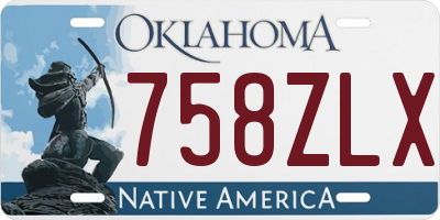 OK license plate 758ZLX