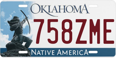 OK license plate 758ZME