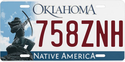 OK license plate 758ZNH