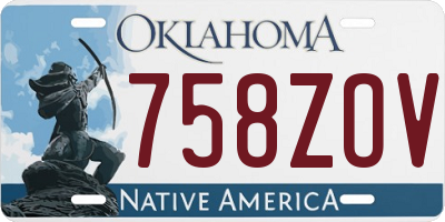OK license plate 758ZOV