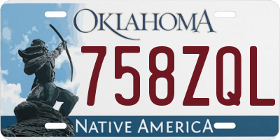 OK license plate 758ZQL