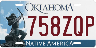 OK license plate 758ZQP