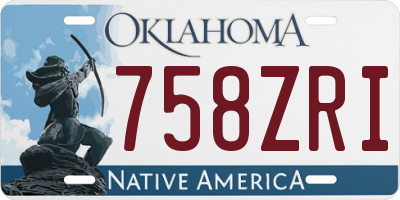 OK license plate 758ZRI