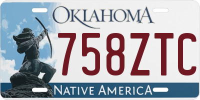 OK license plate 758ZTC