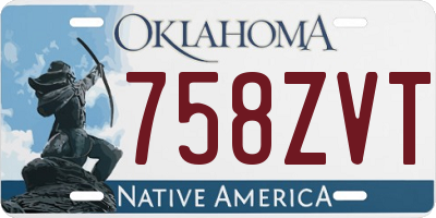 OK license plate 758ZVT