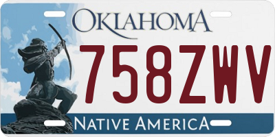 OK license plate 758ZWV