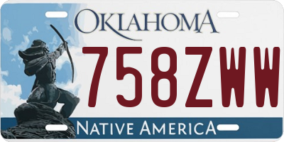 OK license plate 758ZWW