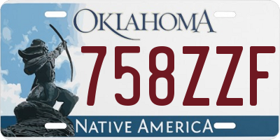 OK license plate 758ZZF