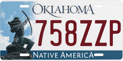 OK license plate 758ZZP