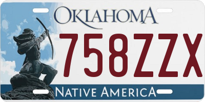 OK license plate 758ZZX