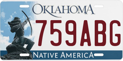 OK license plate 759ABG