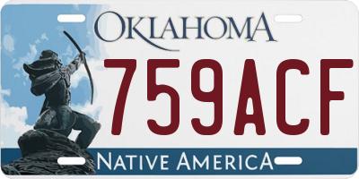 OK license plate 759ACF