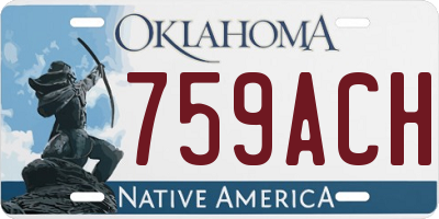 OK license plate 759ACH