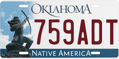 OK license plate 759ADT