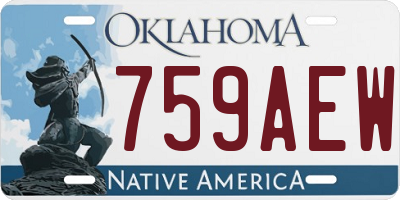 OK license plate 759AEW