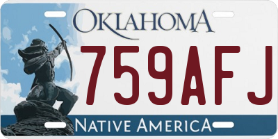 OK license plate 759AFJ
