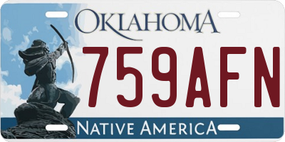 OK license plate 759AFN