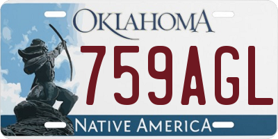 OK license plate 759AGL