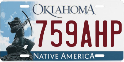 OK license plate 759AHP
