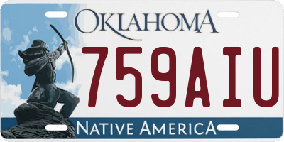 OK license plate 759AIU