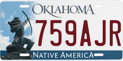 OK license plate 759AJR
