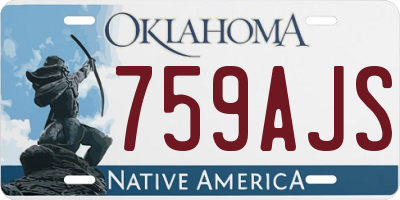OK license plate 759AJS