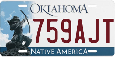 OK license plate 759AJT