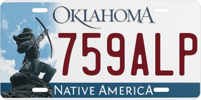 OK license plate 759ALP