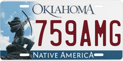 OK license plate 759AMG