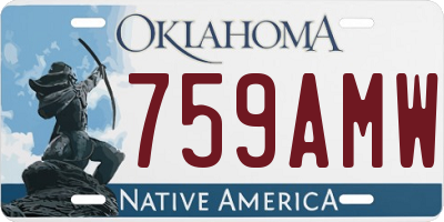 OK license plate 759AMW