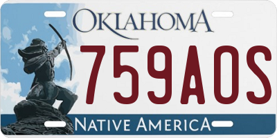 OK license plate 759AOS