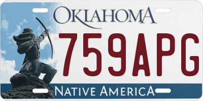 OK license plate 759APG