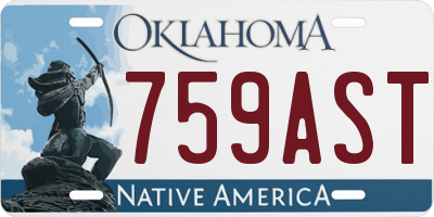 OK license plate 759AST
